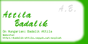 attila badalik business card